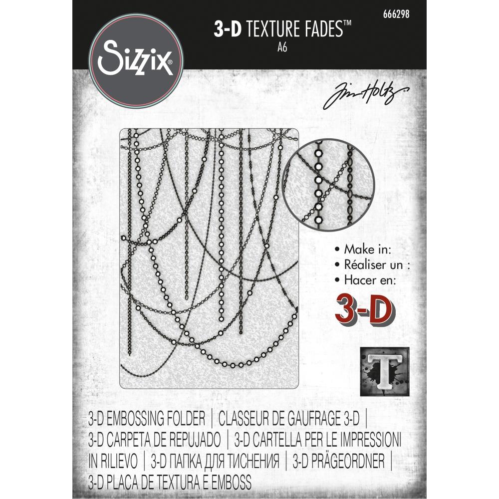 Sizzix 3D Texture Fades Embossing Folder By Tim Holtz - Sparkle