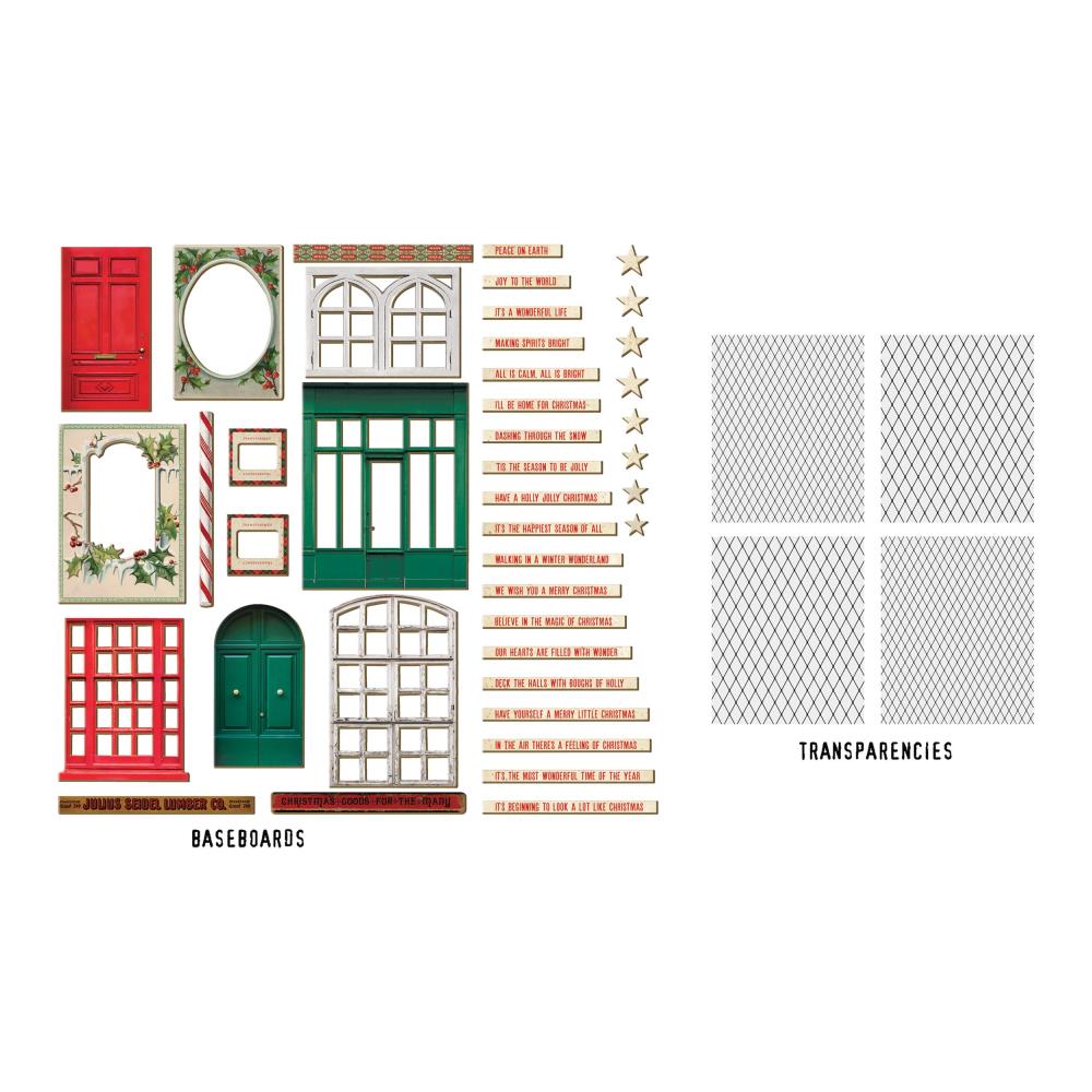 Tim Holtz Idea-Ology Baseboards + Transparencies - Christmas Noel 2023