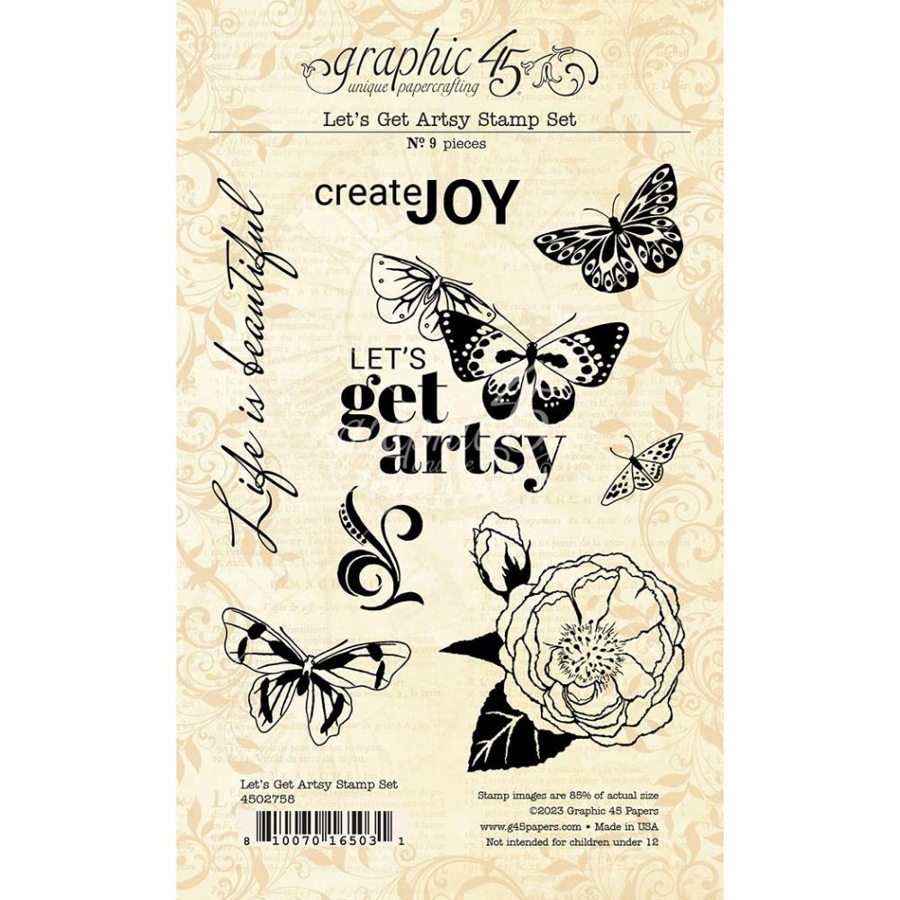 Graphic 45 Stamp Set - Let's Get Artsy