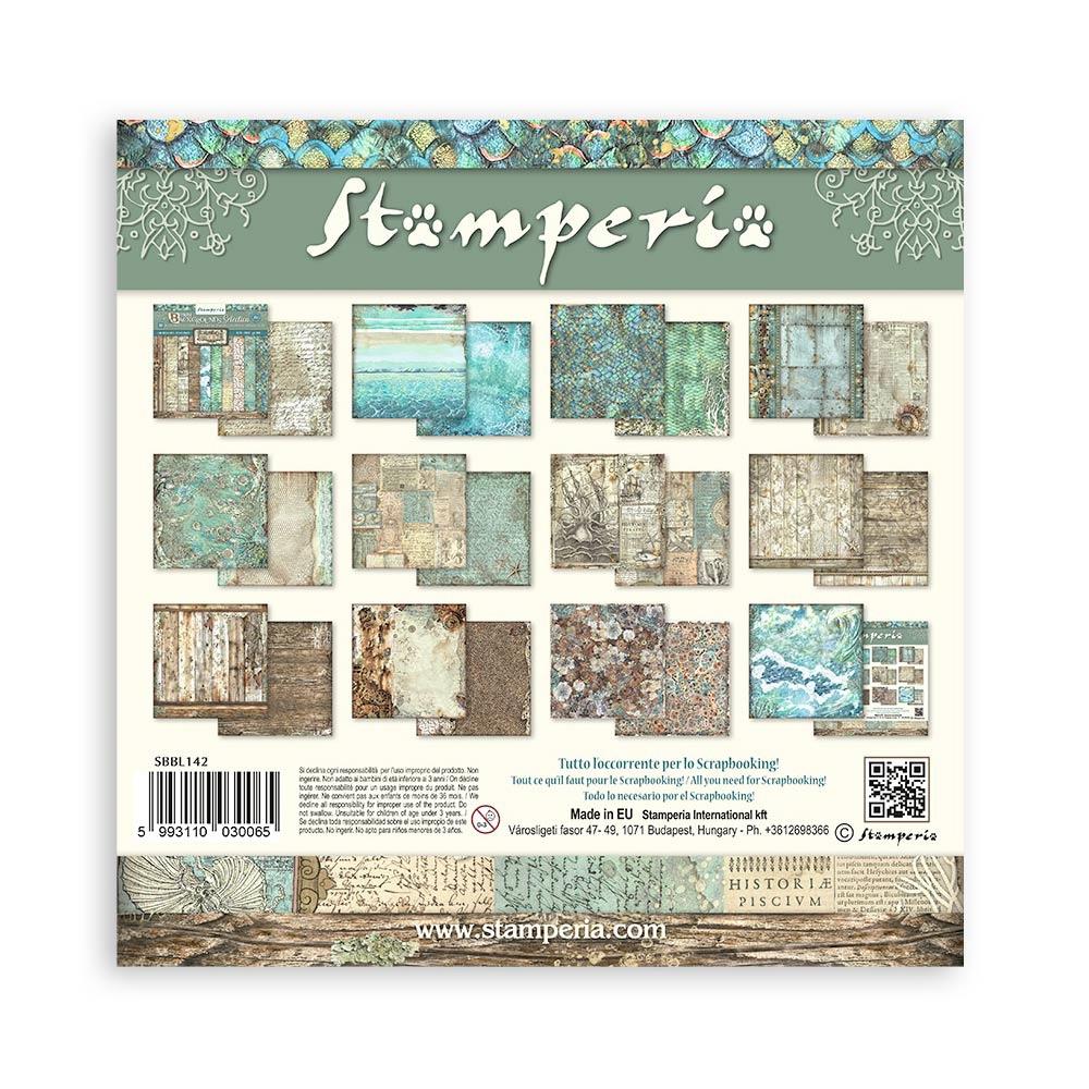 Stamperia Double-Sided Paper Pad 12x12 - Maxi Background Selection Songs Of The Sea
