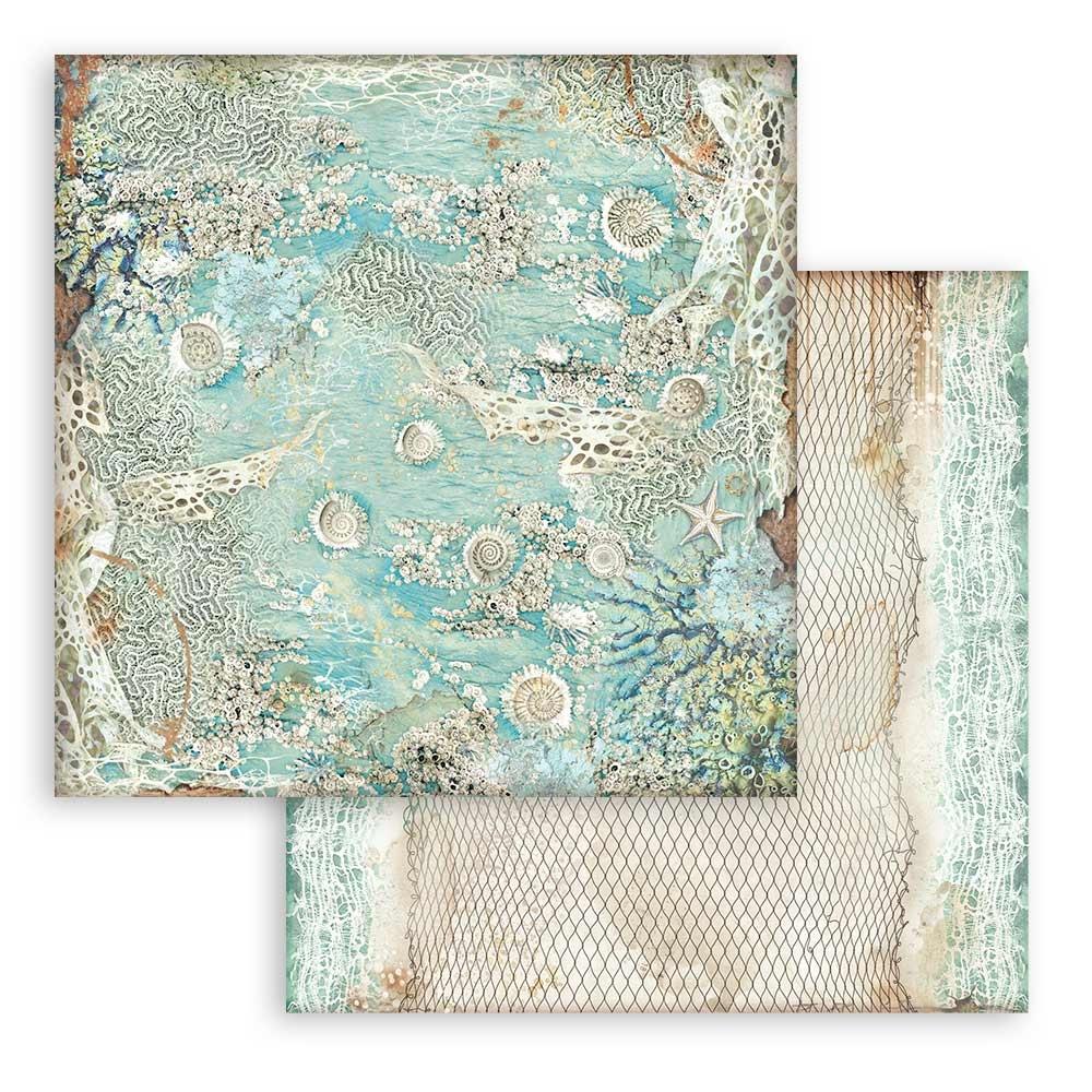 Stamperia Backgrounds Double-Sided Paper Pad 8x8 - Songs Of The Sea