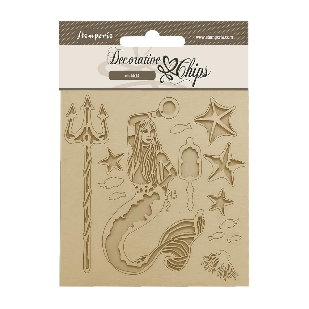 Stamperia Decorative Chips - Songs Of The Sea Mermaid