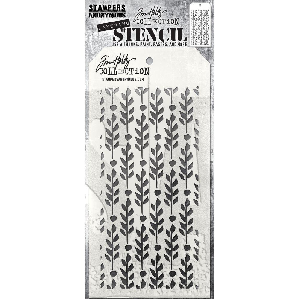 Tim Holtz - Layering Stencil - Berry Leaves