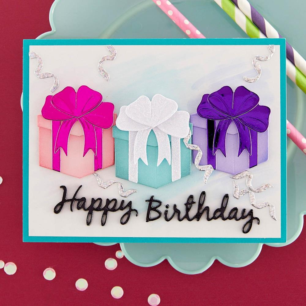 Spellbinders Etched Dies - Birthday Wreath Add-Ons