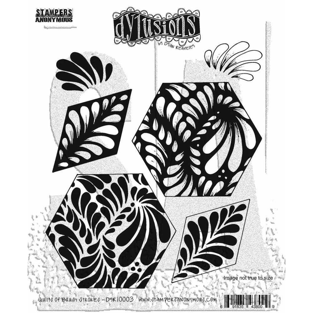 Dyan Reaveley's Dylusions Cling Stamp Collections - Quilts Of Brush Strokes
