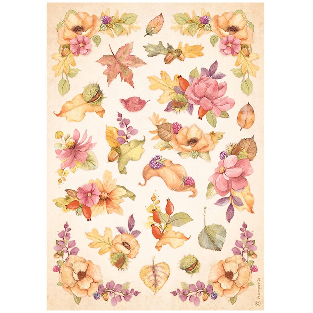 Stamperia Rice Paper Sheet A4 - Woodland Flowers