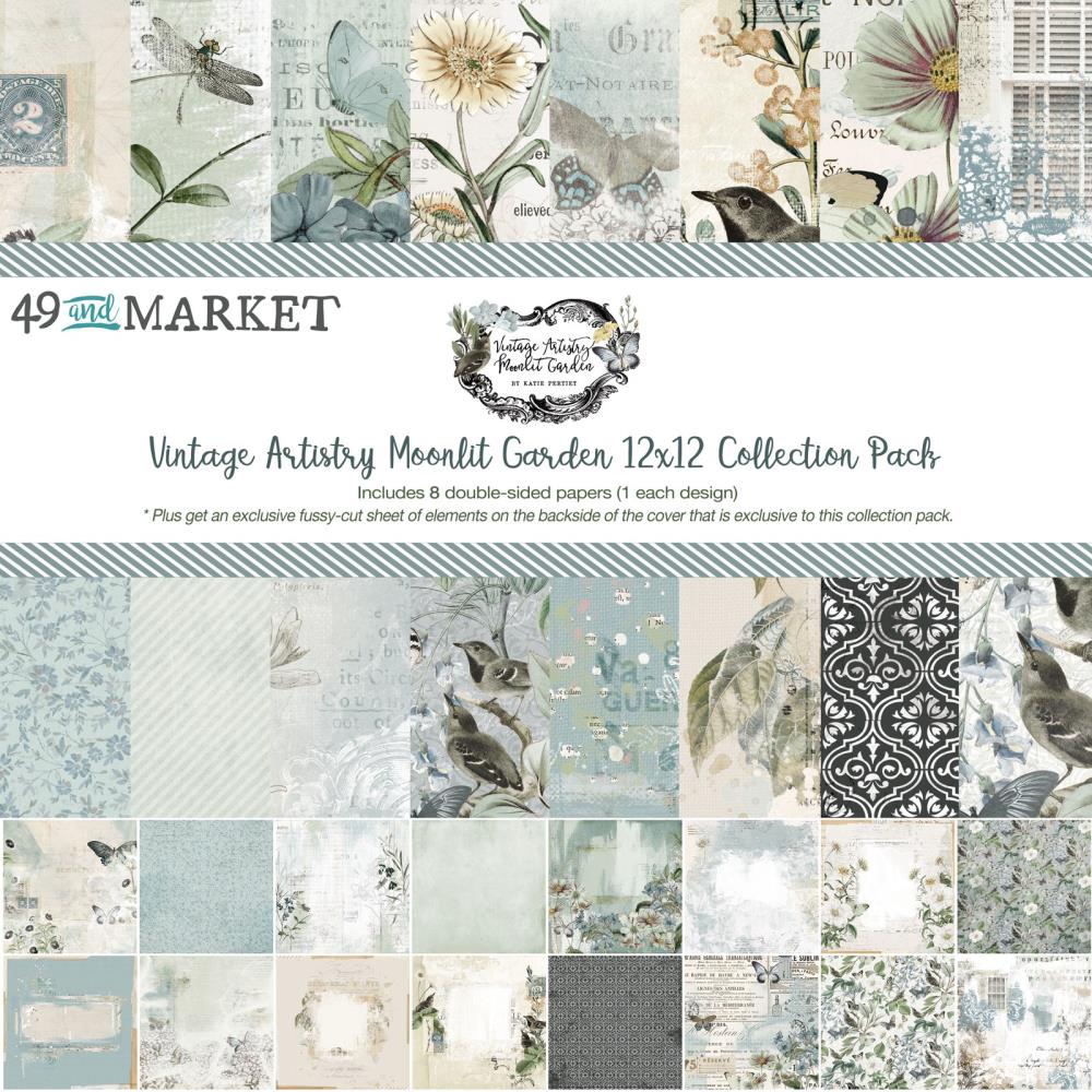 49 And Market Collection Pack 12x12 - Vintage Artistry Moonlit Garden