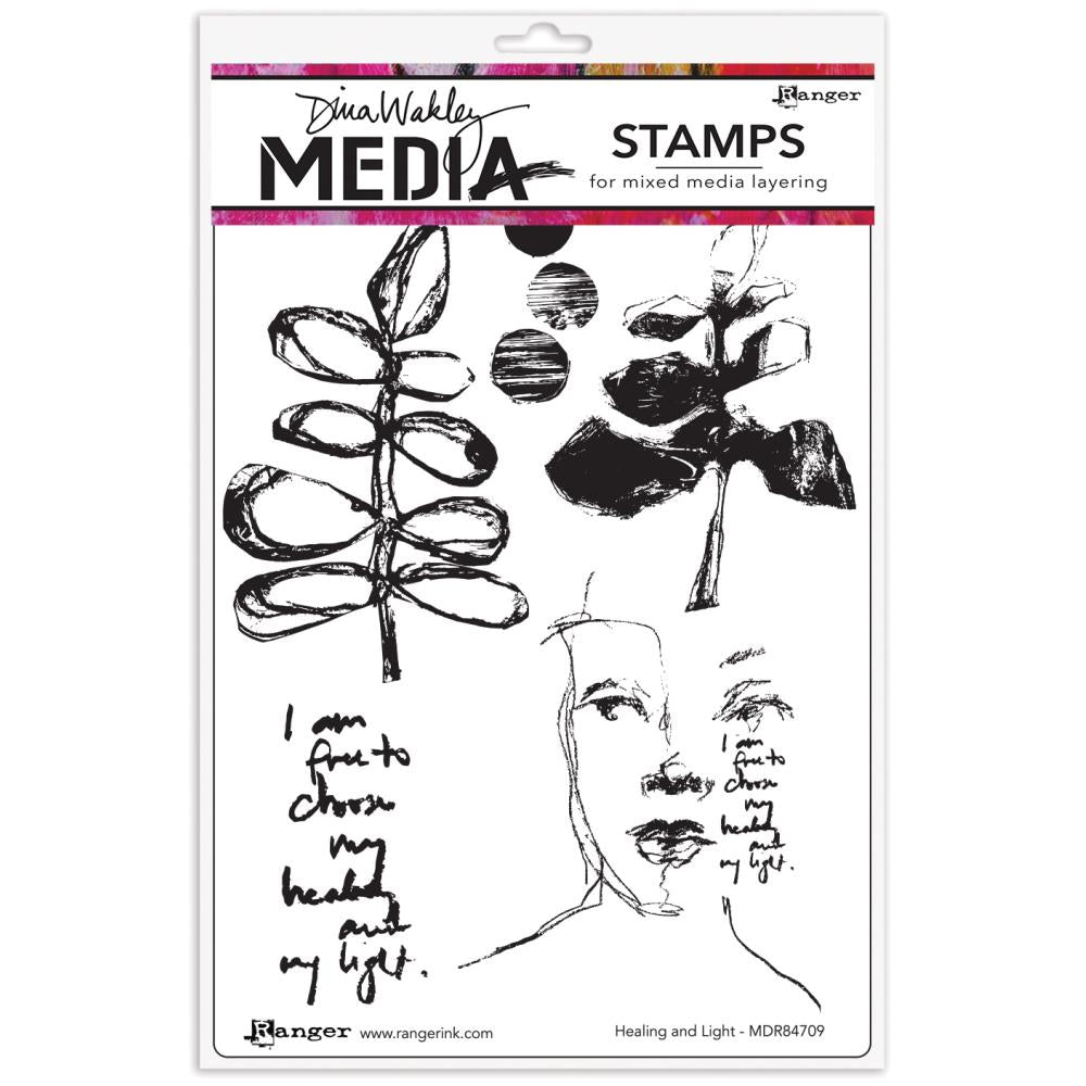 Dina Wakley Media Cling Stamps - Healing And Light