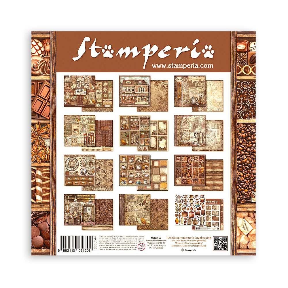 Stamperia Double-Sided Paper Pad 12x12 - Coffee And Chocolate