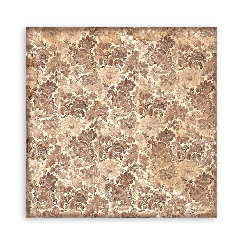 Stamperia Double-Sided Paper Pad 8x8 - Coffee And Chocolate