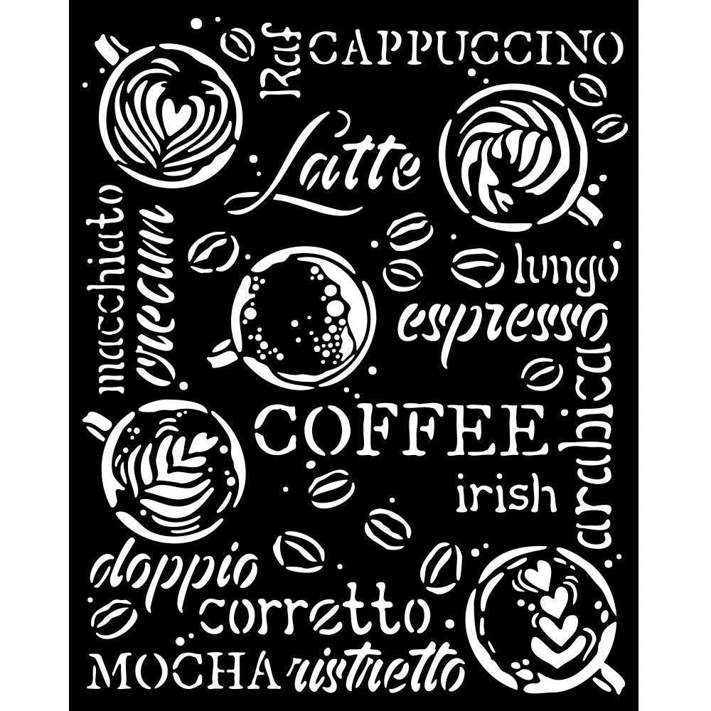 Stamperia Stencil - Coffee And Chocolate Cappuccino