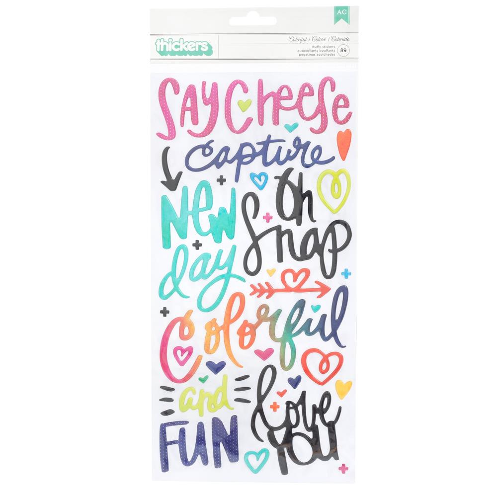 Vicki Boutin Color Kaleidoscope Thickers - Colorful Phrase Puffy