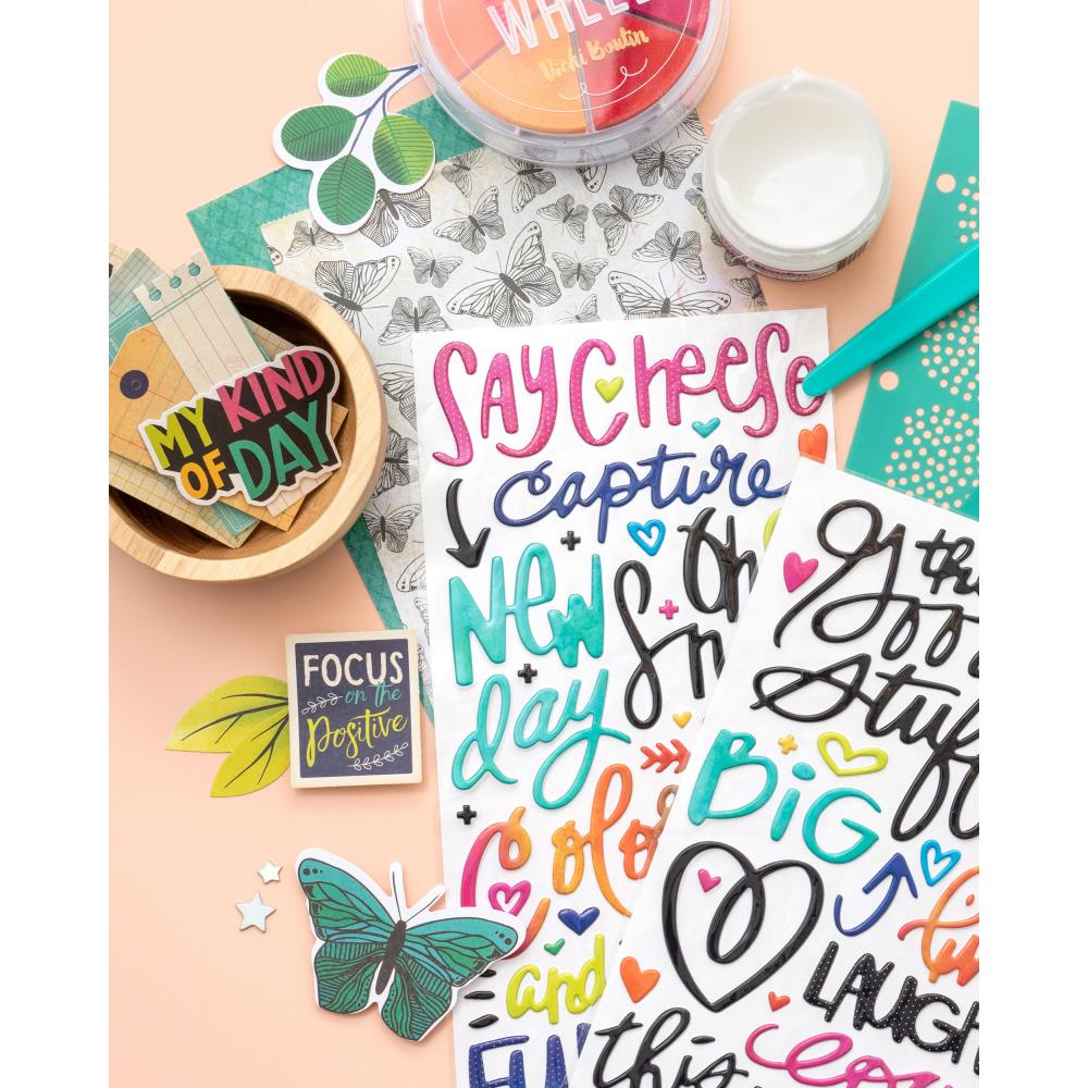 Vicki Boutin Color Kaleidoscope Thickers - Colorful Phrase Puffy