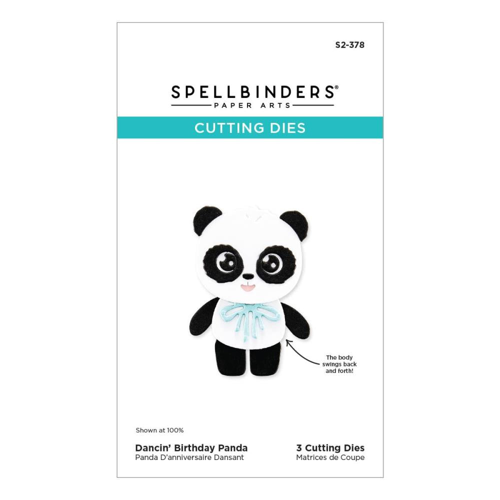 Spellbinders Etched Dies - Dancin Birthday Panda