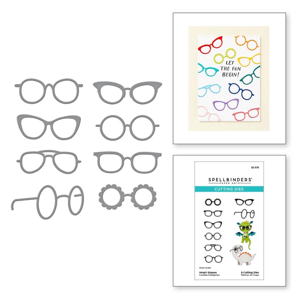 Spellbinders Etched Dies from the Monsters Birthday Collection - Smart Glasses