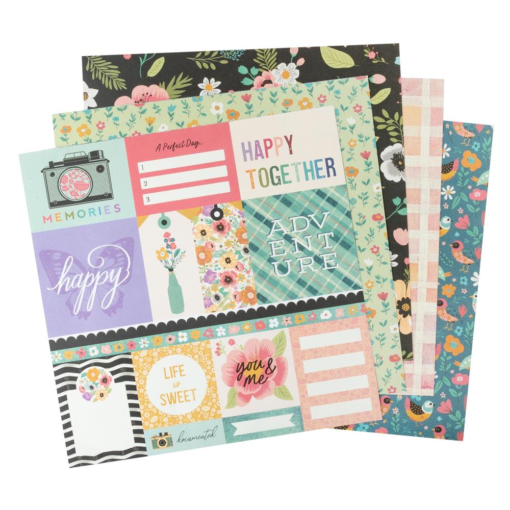 American Crafts Double-Sided Paper Pad 12X12 - April And Ivy
