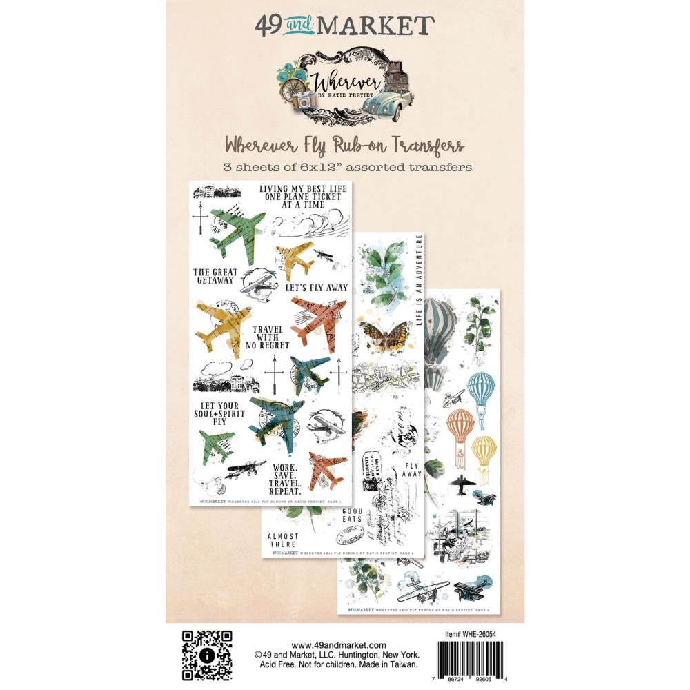 49 And Market Rub-On Transfer Set - Fly Wherever