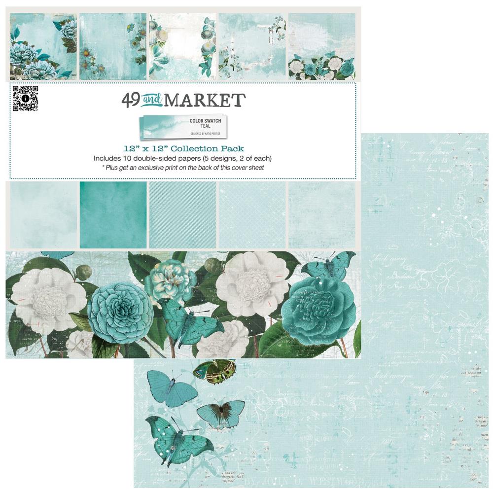 49 And Market Collection Pack 12X12 - Color Swatch: Teal