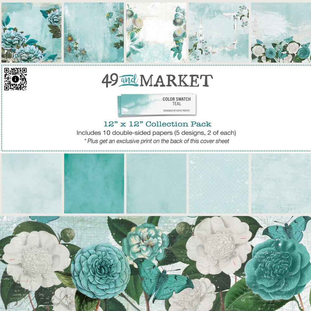 49 And Market Collection Pack 12X12 - Color Swatch: Teal