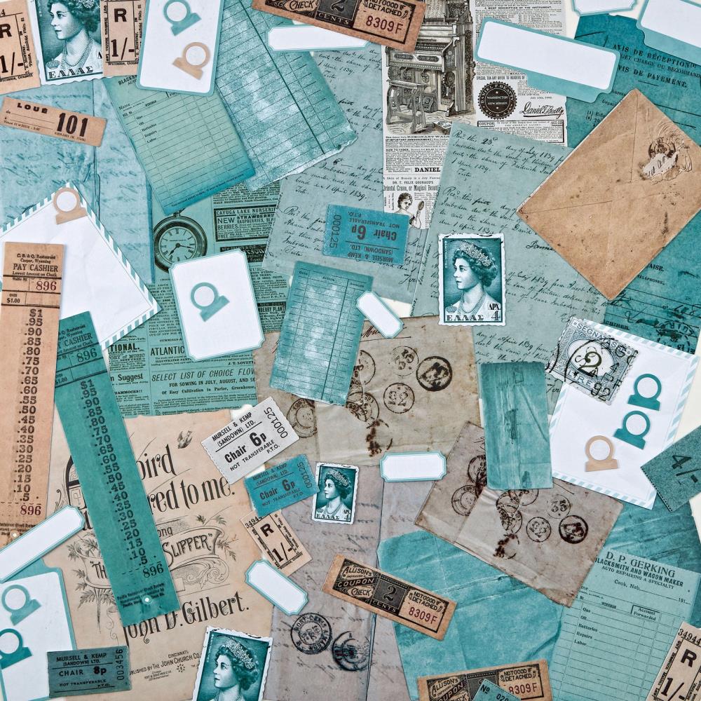 49 And Market Ephemera Stackers - Color Swatch: Teal