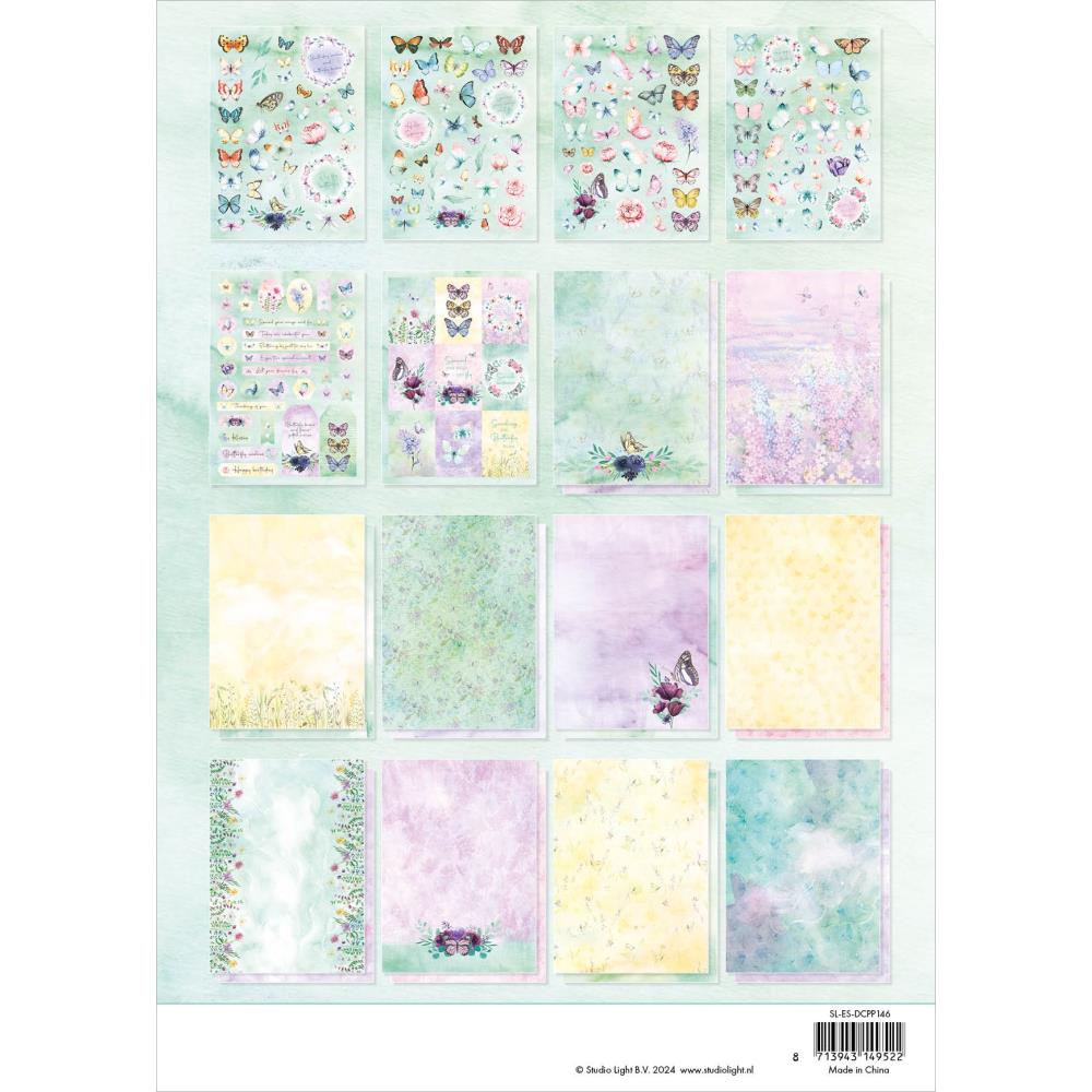 Studio Light Essentials Die-Cut Paper Pad A4 - Nr. 146 Beautiful Butterfly