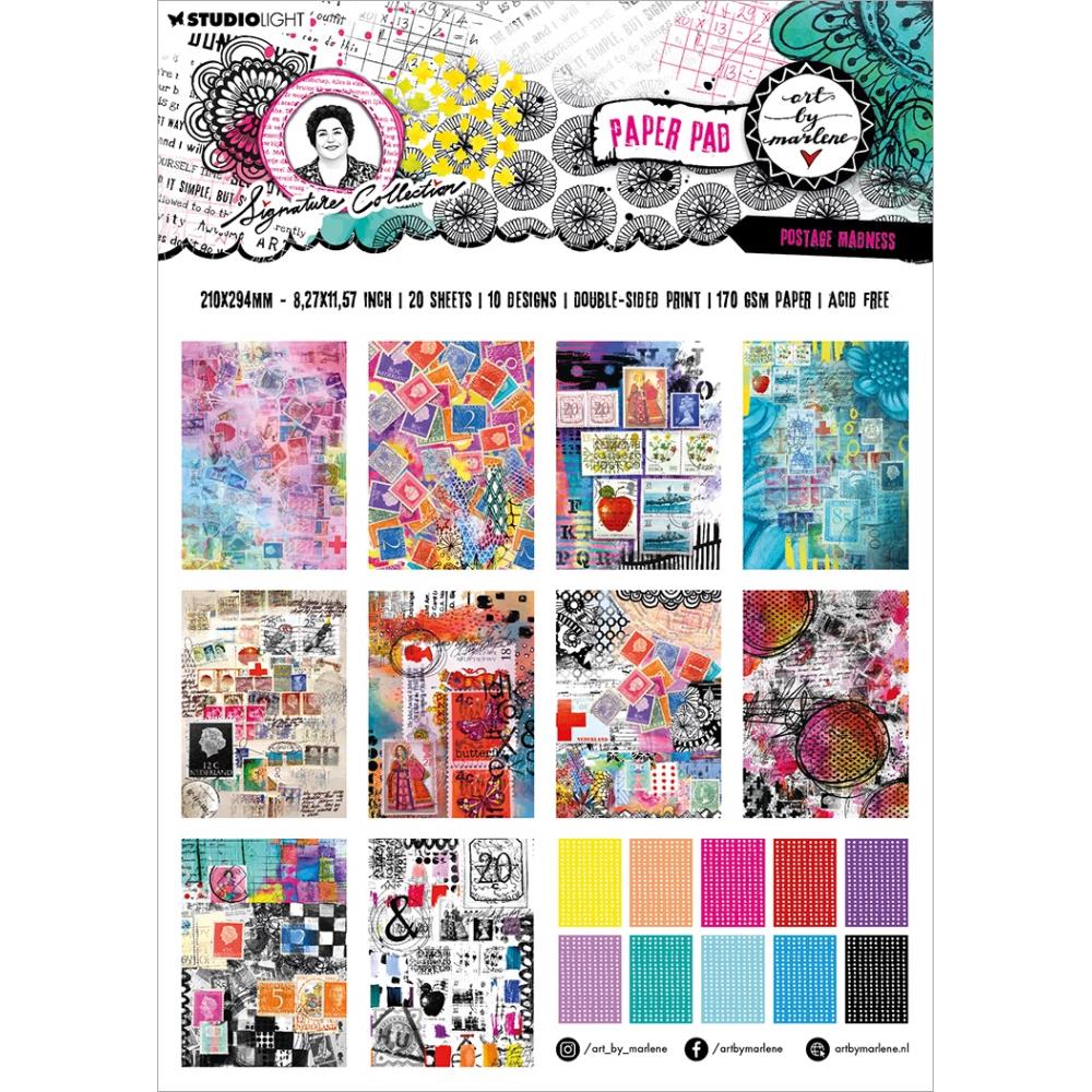 Art By Marlene Signature Collection Designer Paper Pad - Nr. 132 Postage Madness