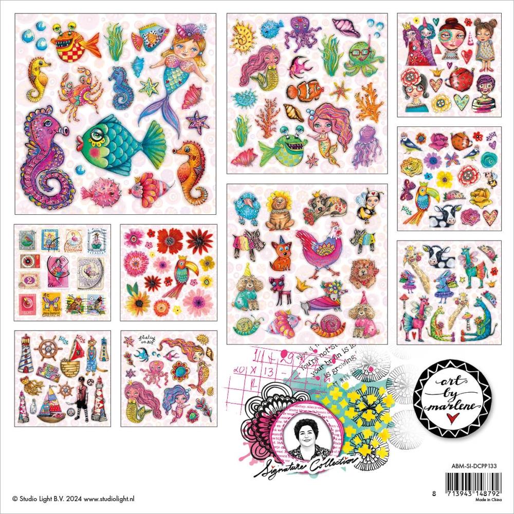 Art By Marlene Signature Collection Paper Pad 8x8 - Nr. 133 Paper Elements Edition 2