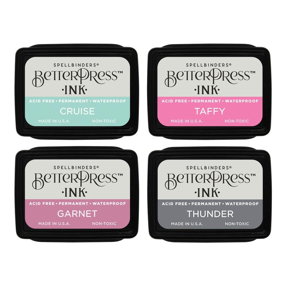 Spellbinders BetterPress Letterpress Mini Ink Pad Set - Jet Set