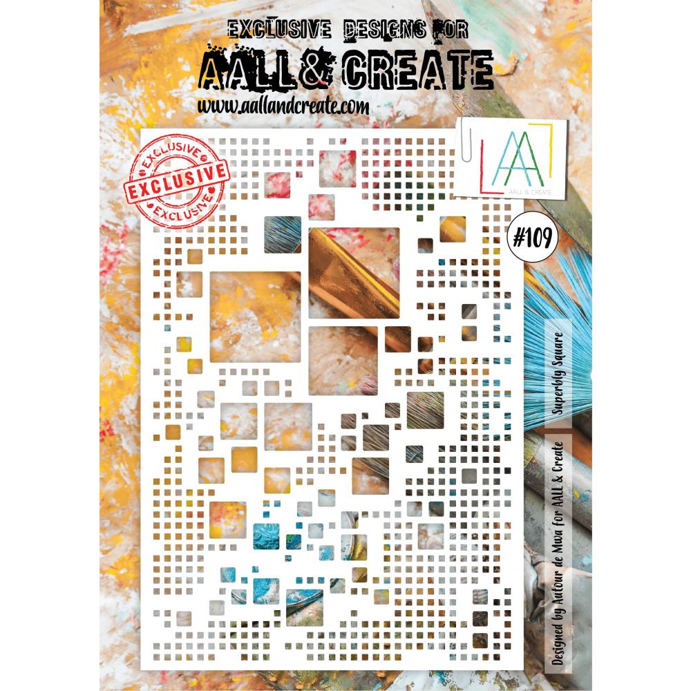 AALL And Create A4 Stencil - Superbly Square