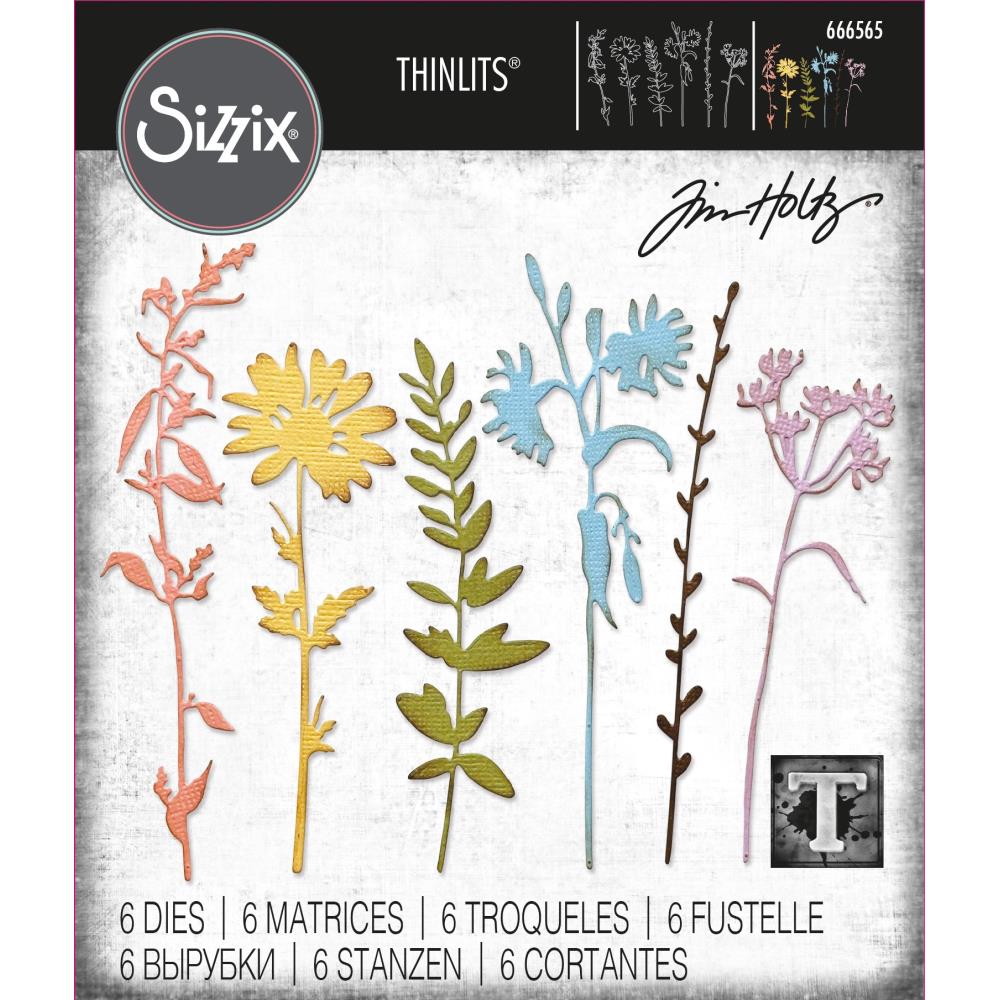 Sizzix Thinlits Dies By Tim Holtz - Vault Wildflowers