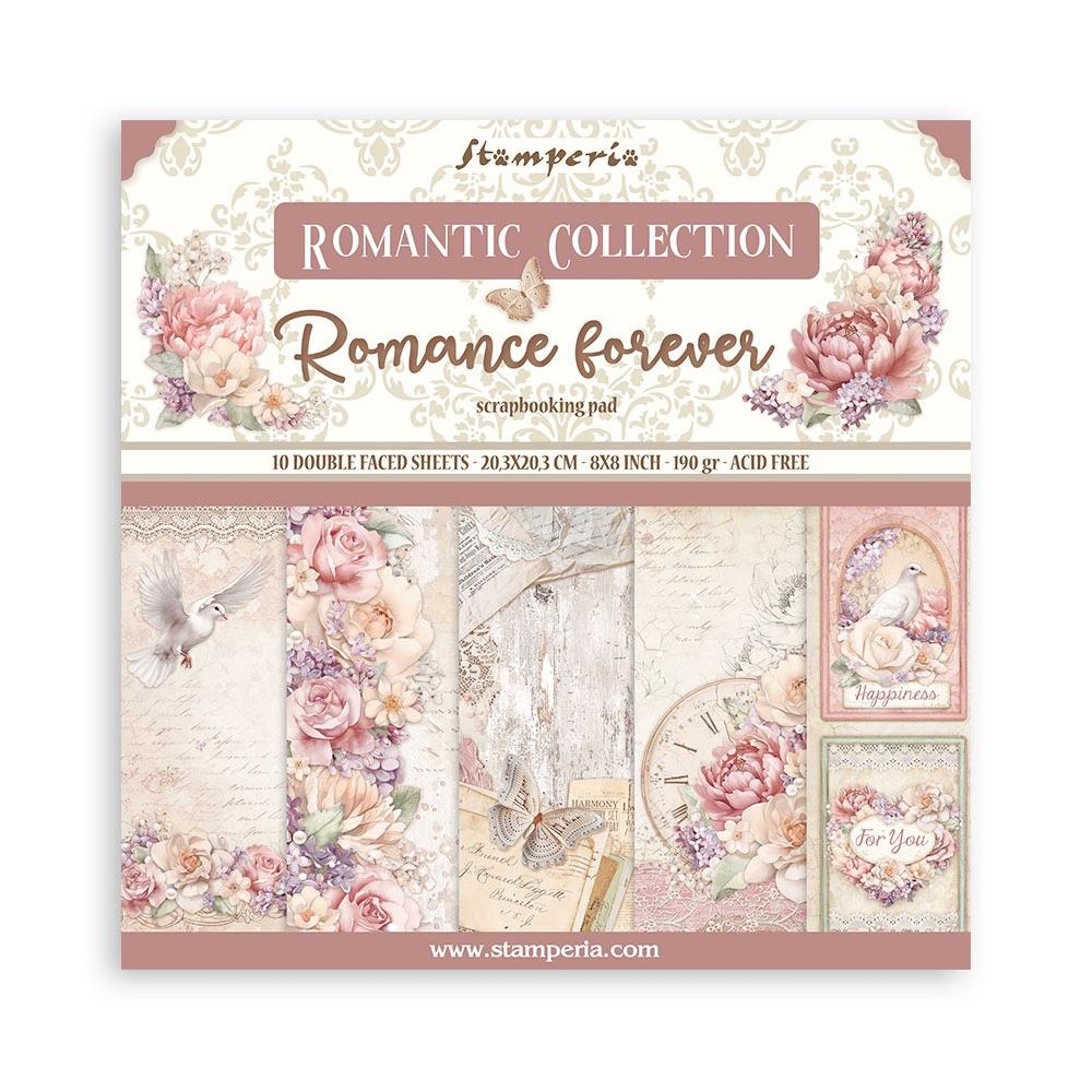 Stamperia Double-Sided Paper Pad 8x8 - Romance Forever