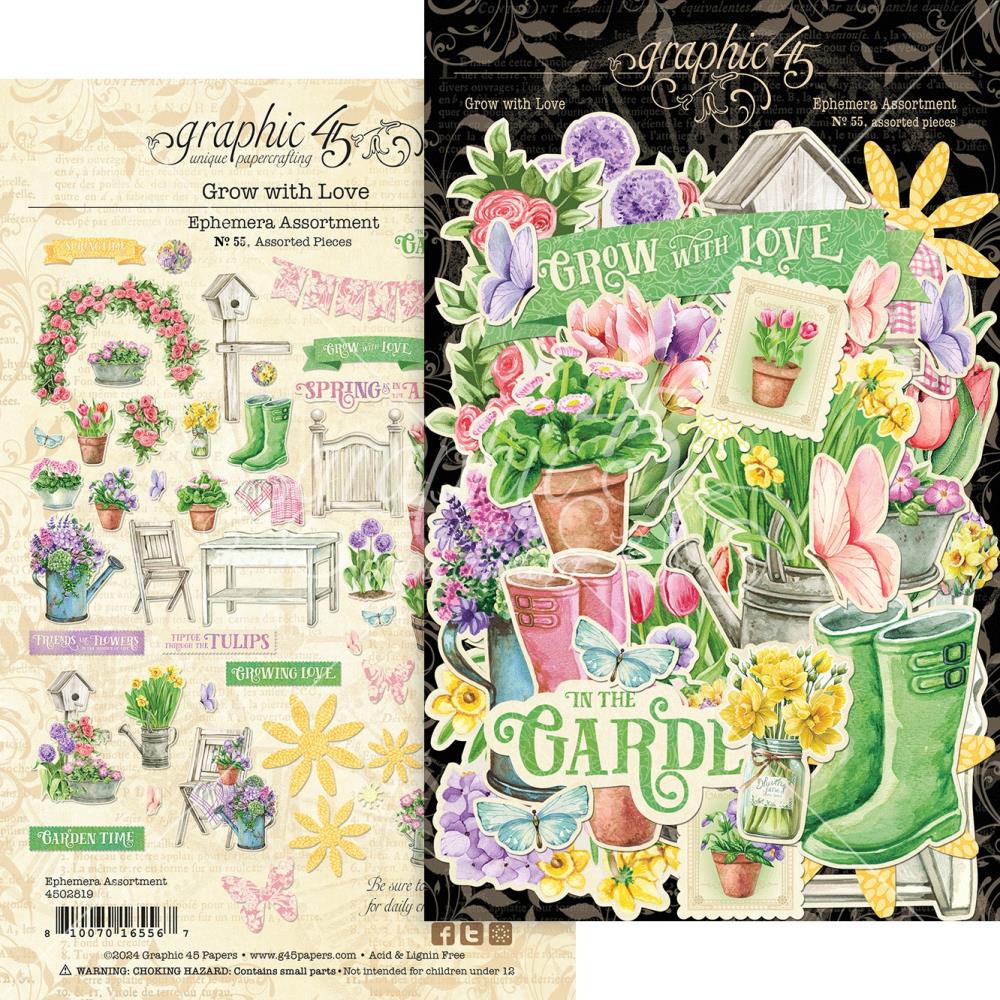 Graphic 45 Cardstock Die-Cut Assortment - Grow With Love
