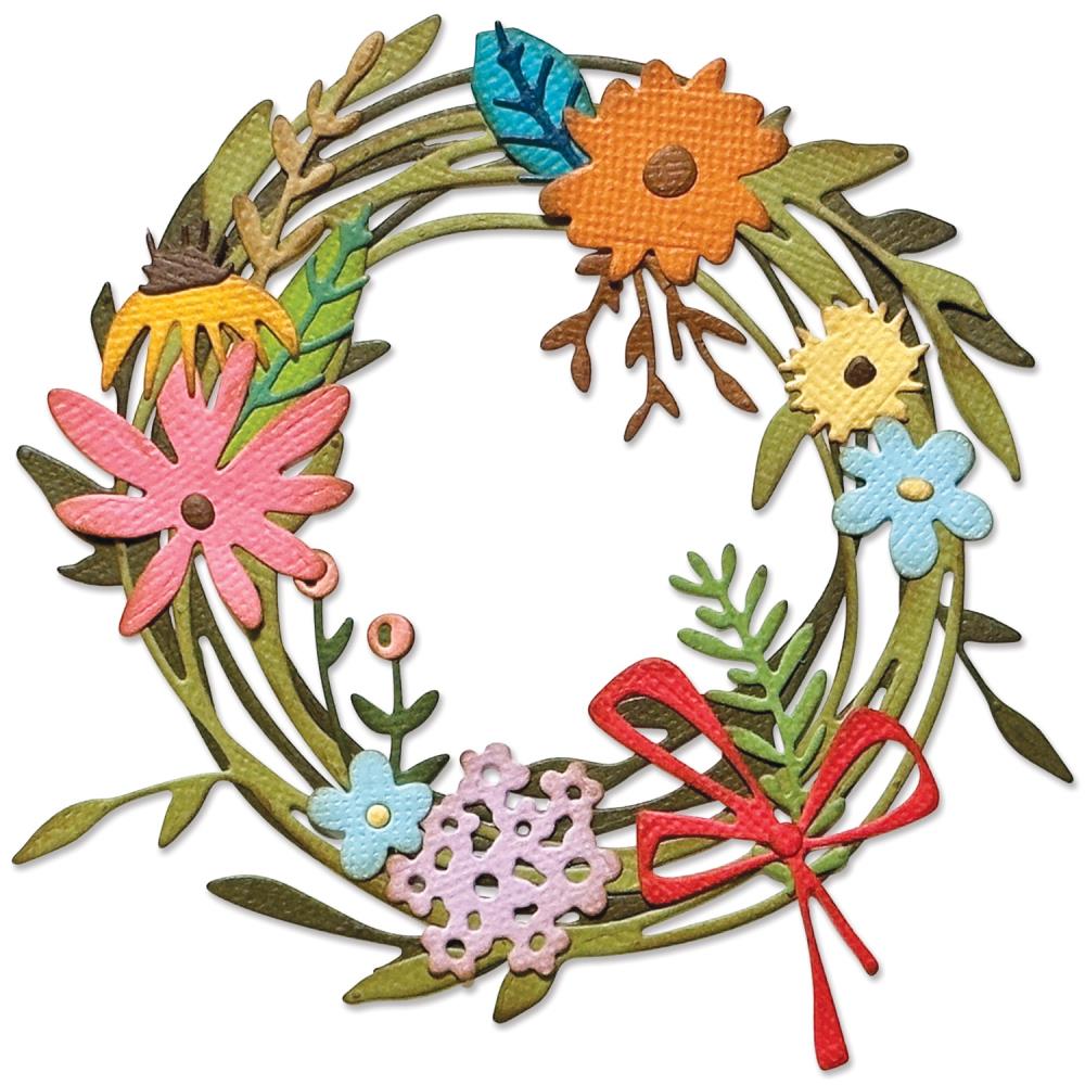 Sizzix Thinlits Dies By Tim Holtz - Vault Funny Floral Wreath