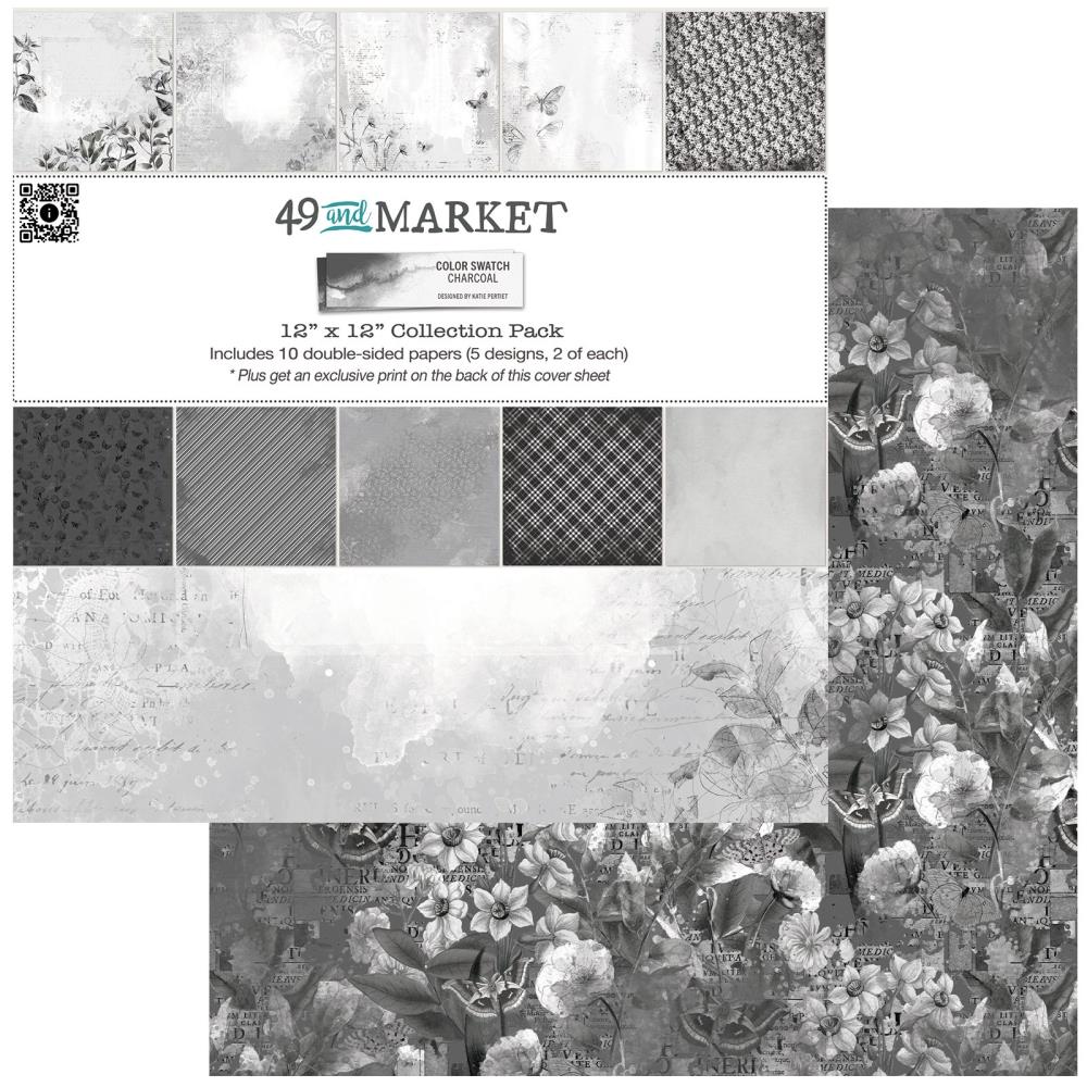 49 And Market Collection Pack 12X12 - Color Swatch: Charcoal