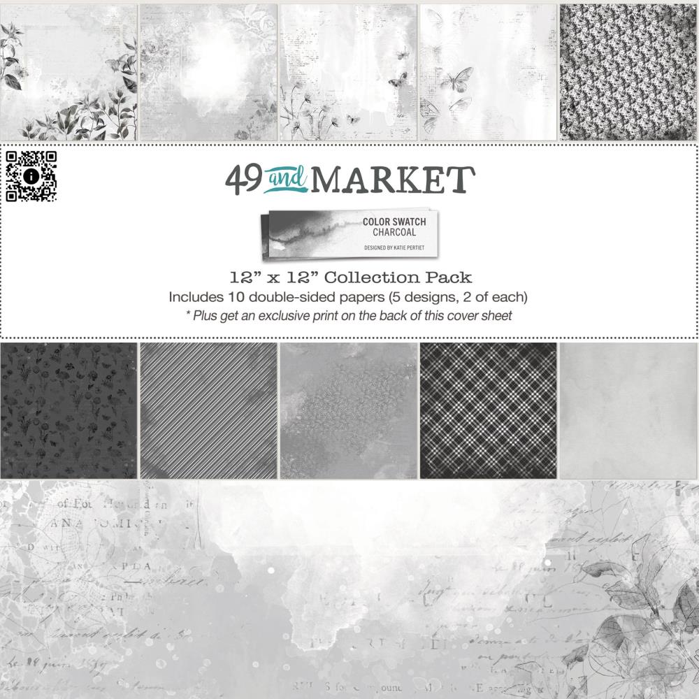 49 And Market Collection Pack 12X12 - Color Swatch: Charcoal