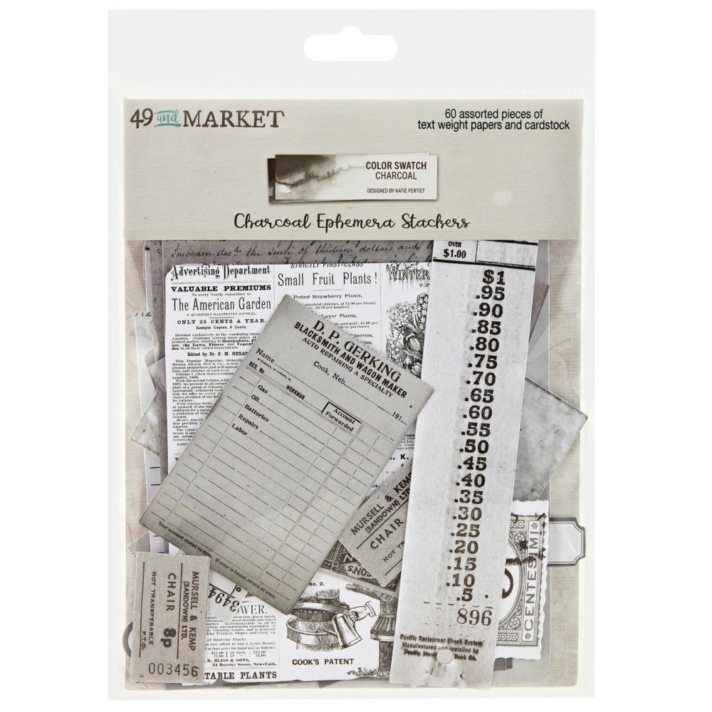 49 And Market Ephemera Bits - Color Swatch: Charcoal