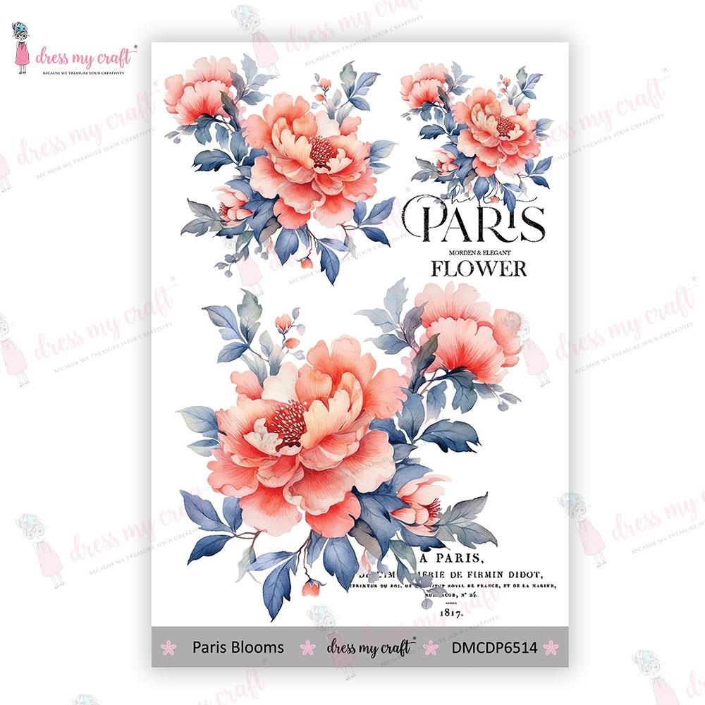 Dress My Craft Mini Transfer Me Sheet 4X6 - Paris Blooms