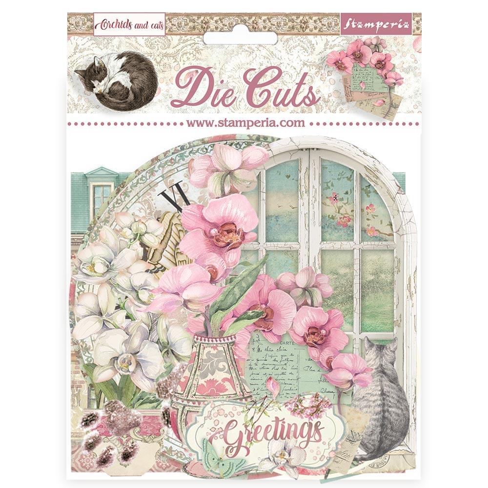 Stamperia Die-Cuts - Orchids And Cats