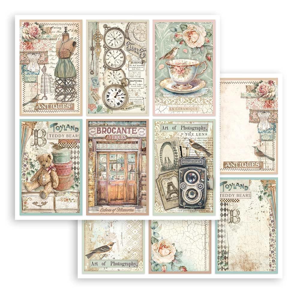 Stamperia Double-Sided Paper Pad 12x12 - Brocante Antiques