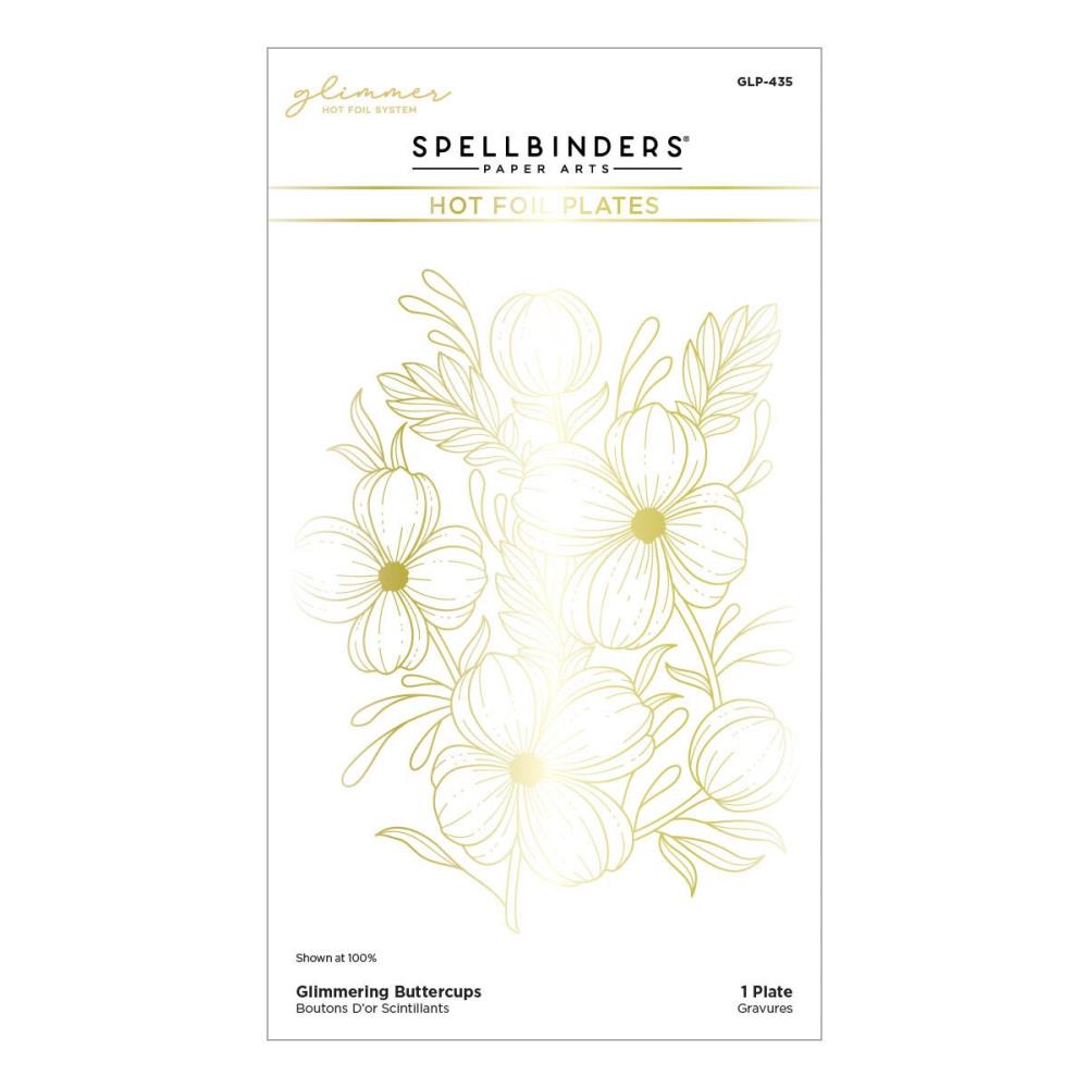 Spellbinders Glimmer Hot Foil Plate - Glimmering Buttercups