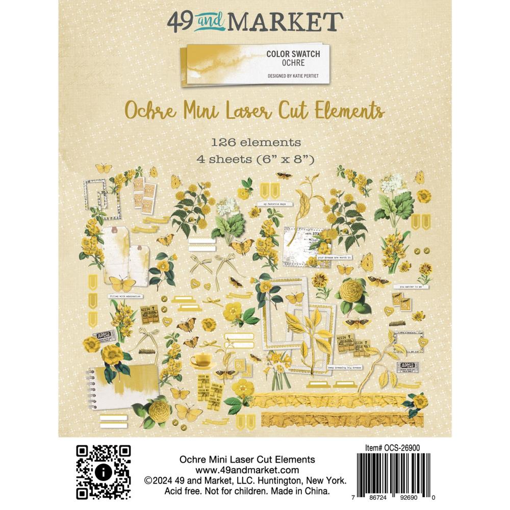 49 And Market - Mini Laser Cut Outs - Color Swatch: Ochre