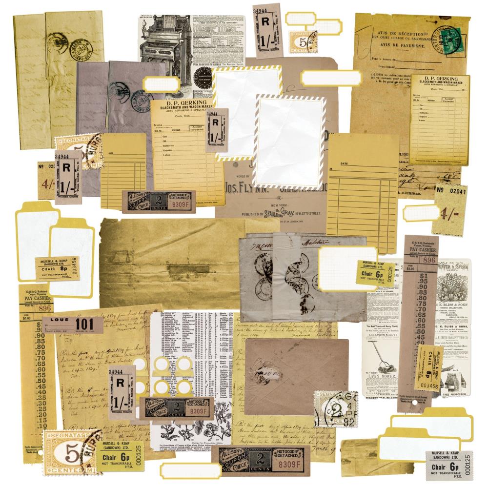 49 And Market Ephemera Stackers - Color Swatch: Ochre