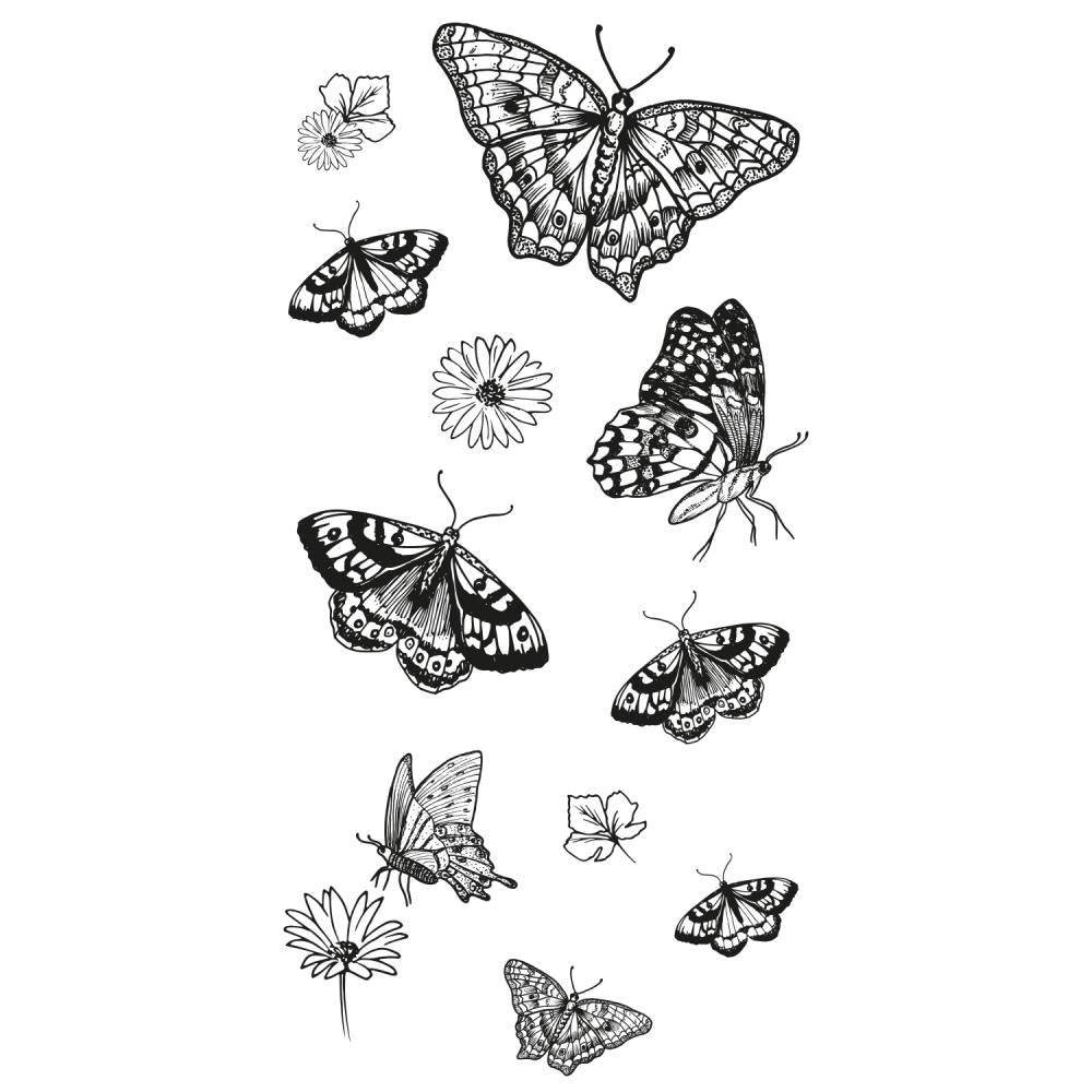 Sizzix Clear Stamp Set - Nature Butterflies