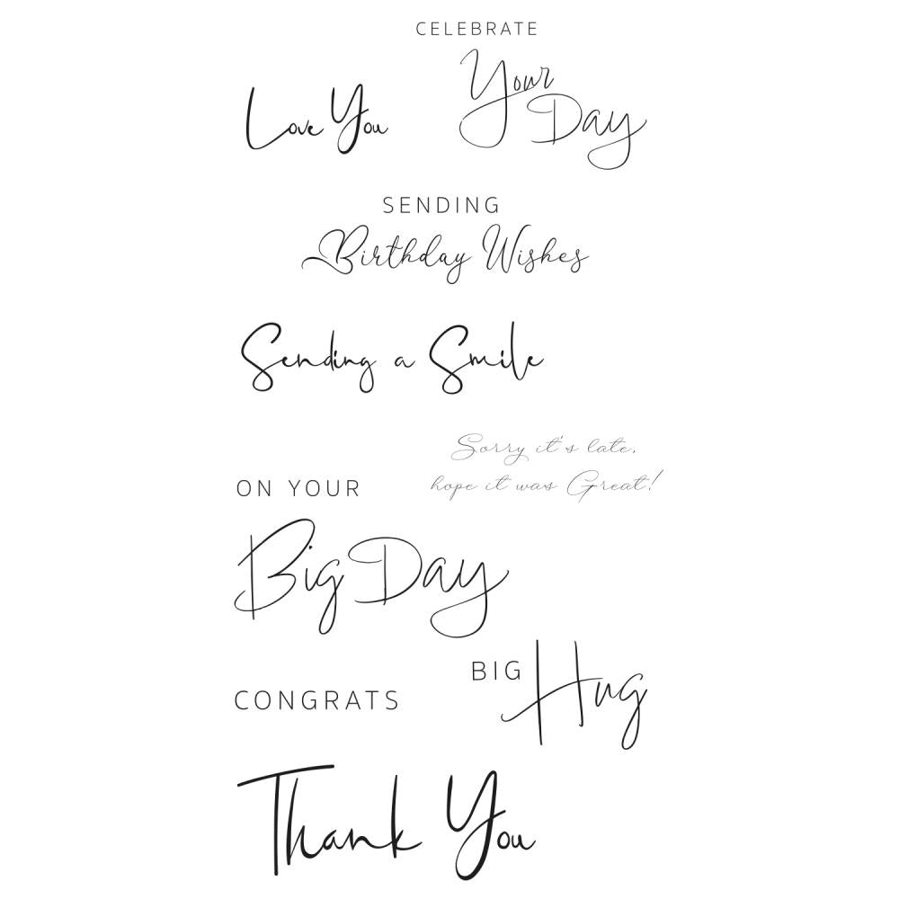 Sizzix Clear Stamp Set - Daily Sentiments 2