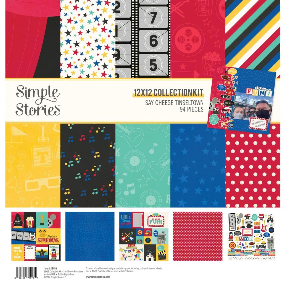 Simple Stories Collection Kit 12X12 - Say Cheese Tinseltown