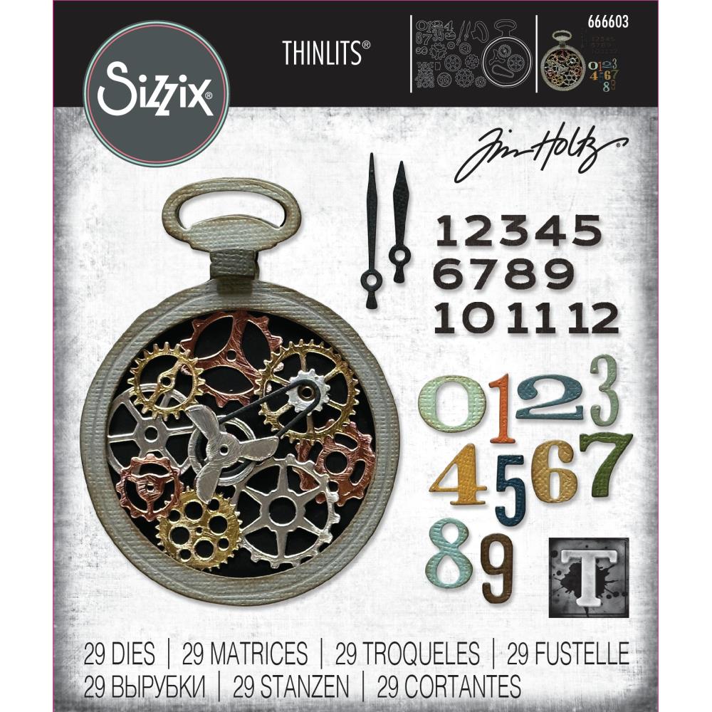Sizzix Thinlits Dies By Tim Holtz - Vault Watch Gears