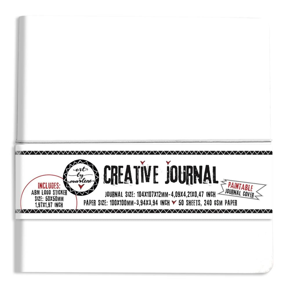 Art By Marlene Creative Paintable Journal Cover - Nr. 14 All White With Separate Sticker