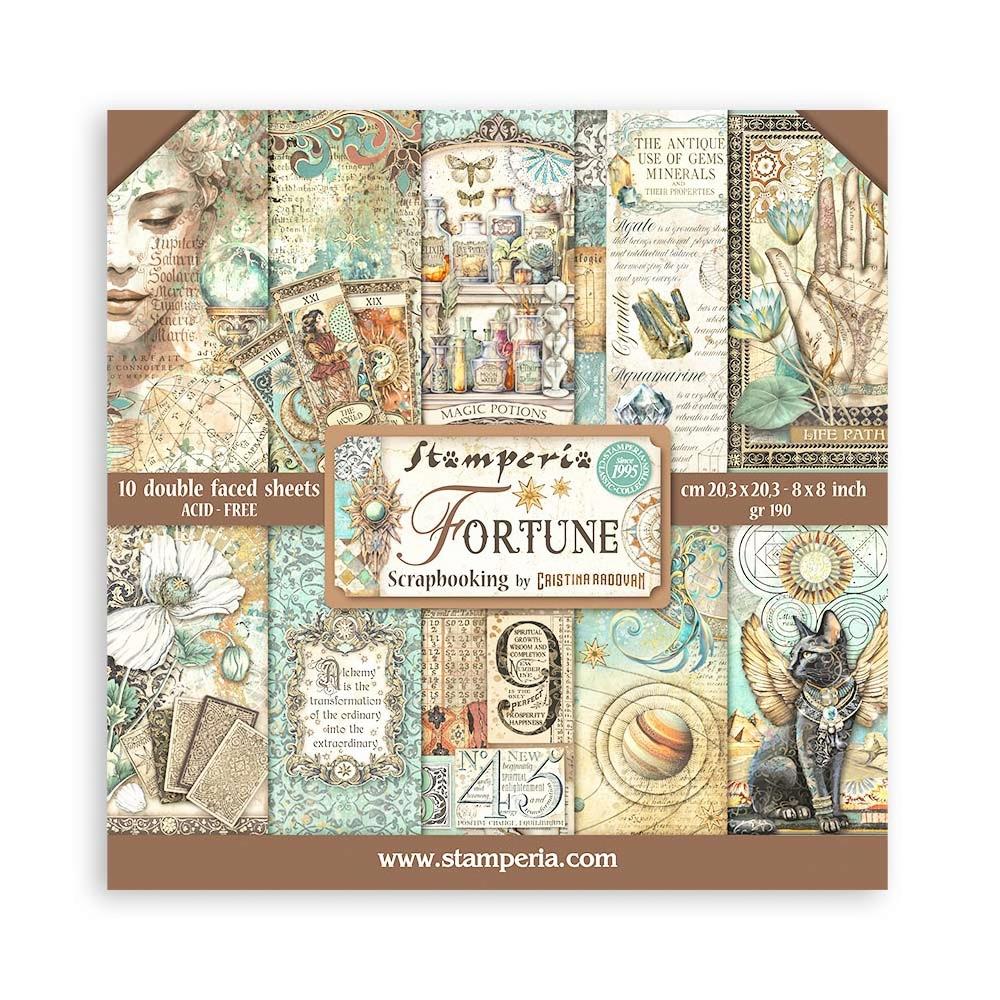 Stamperia Double-Sided Paper Pad 8x8 - Fortune