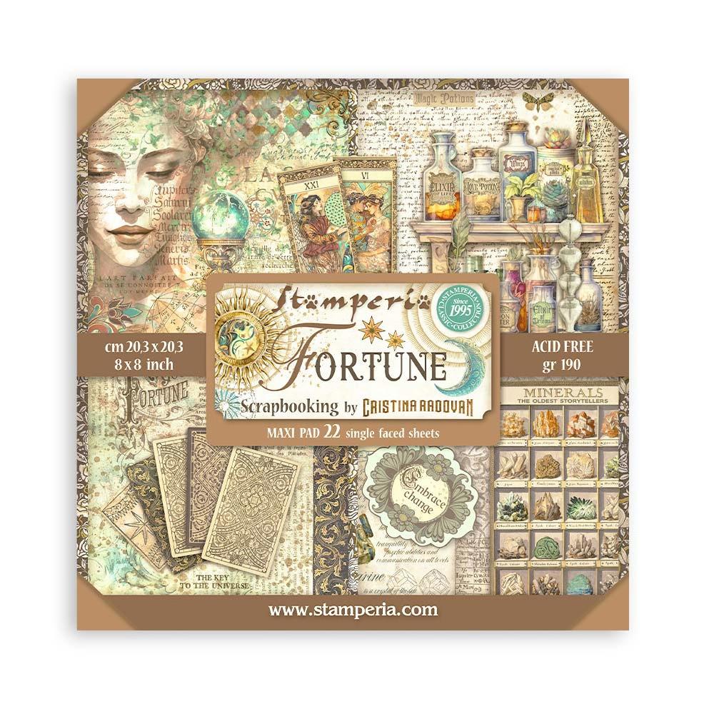 Stamperia Double-Sided Paper Pad 8x8 - Fortune