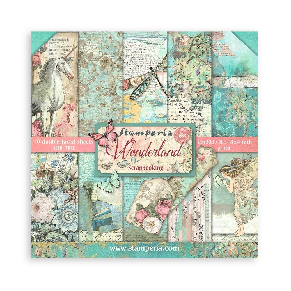 Stamperia Double-Sided Paper Pad 8x8 - Wonderland